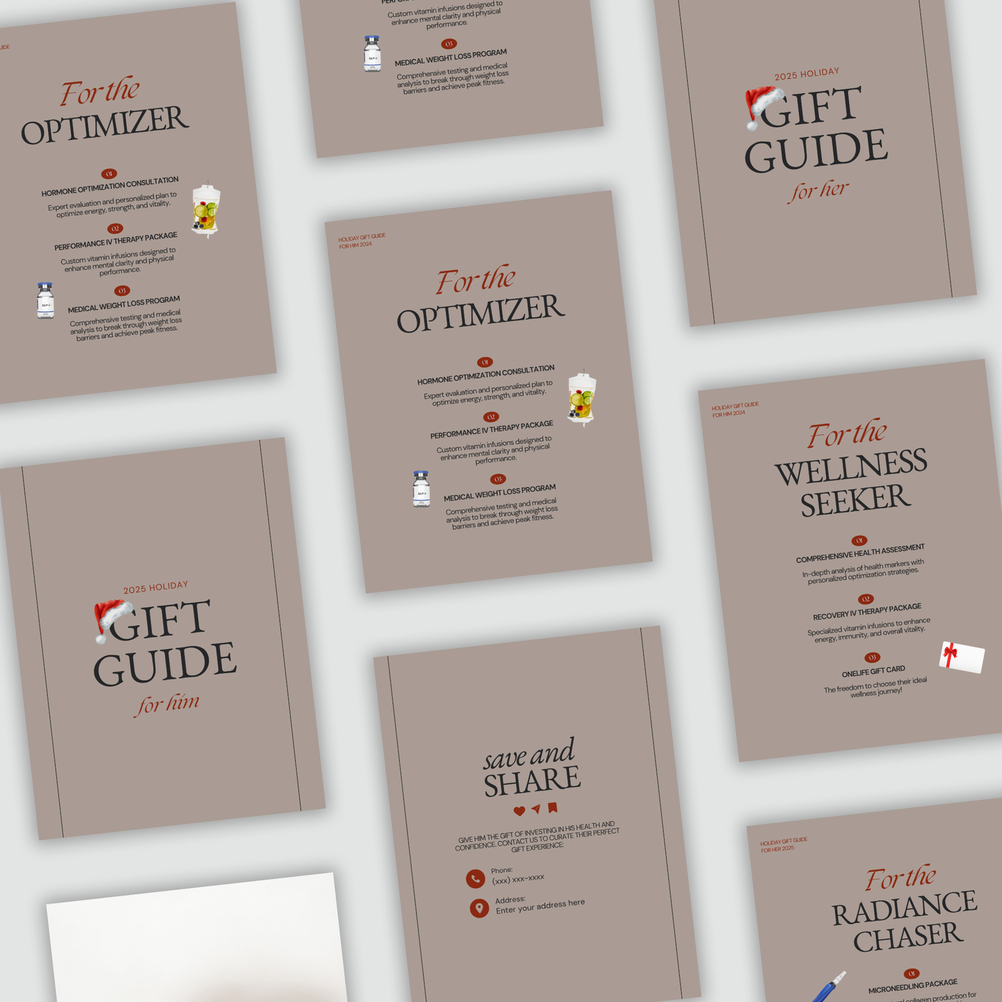 Medspa Holiday Promo Template Bundle Editable Canva Templates + Guide