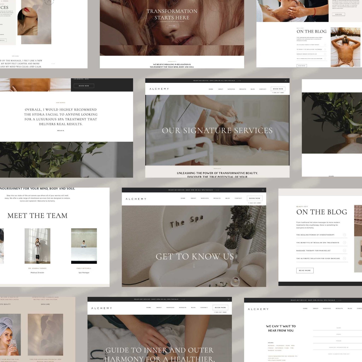 showit website template for medspa