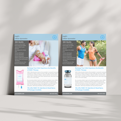 NAD + IV Drip Therapy Marketing Flyer