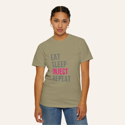 Eat. Sleep. Inject. Repeat. – The Ultimate Injector Life Tee
