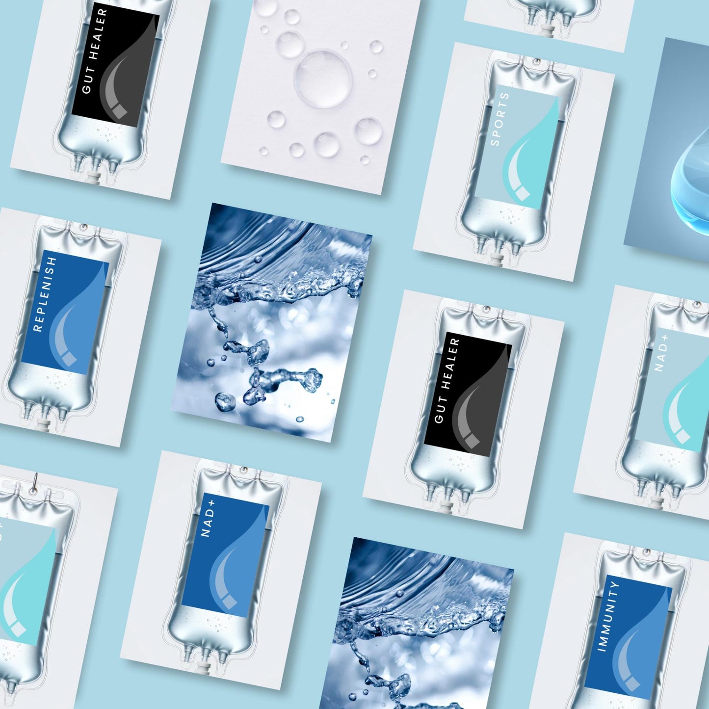 Customizable IV Hydration Bag Labels