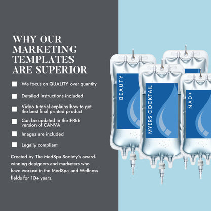 Customizable IV Hydration Bag Labels