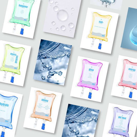 Customizable IV Hydration Bag Labels