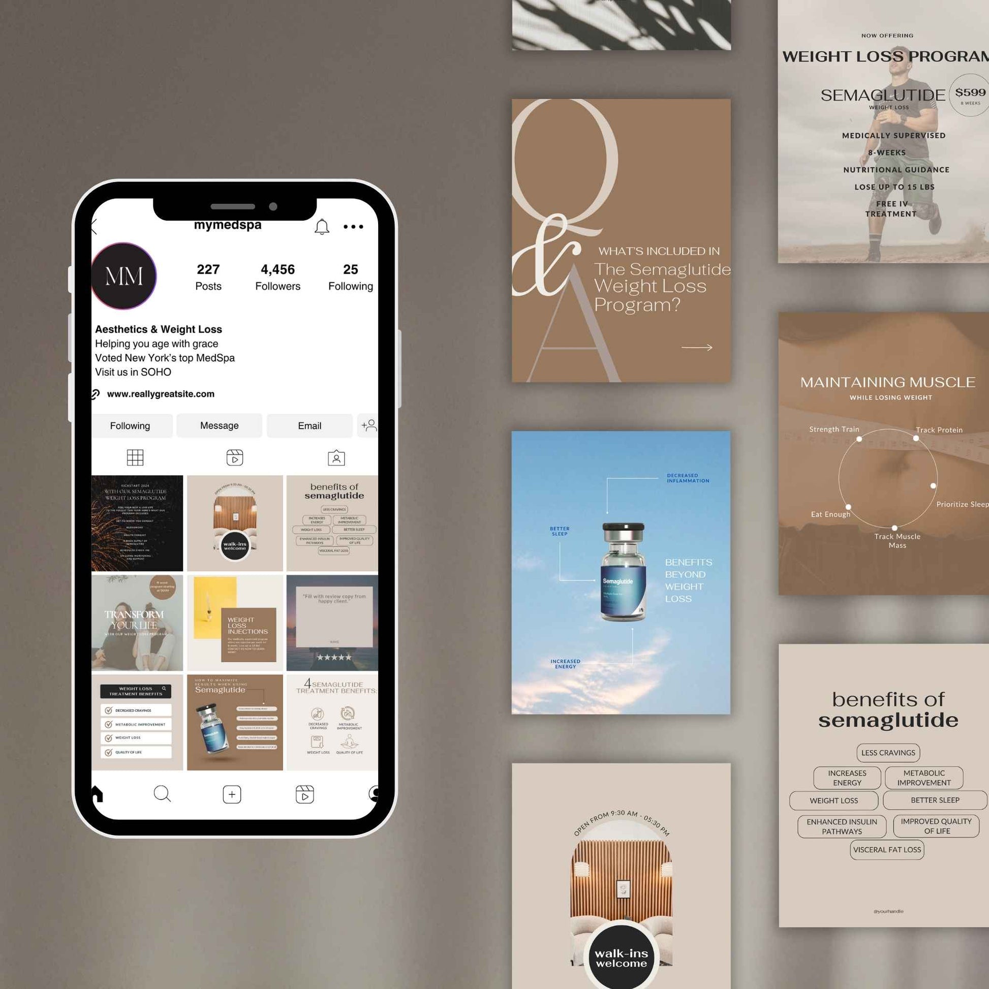 Semaglutide Weight Loss Social Templates | MedSpa Marketing Shop Semaglutide Weight Loss Social Templates | MedSpa Marketing Shop