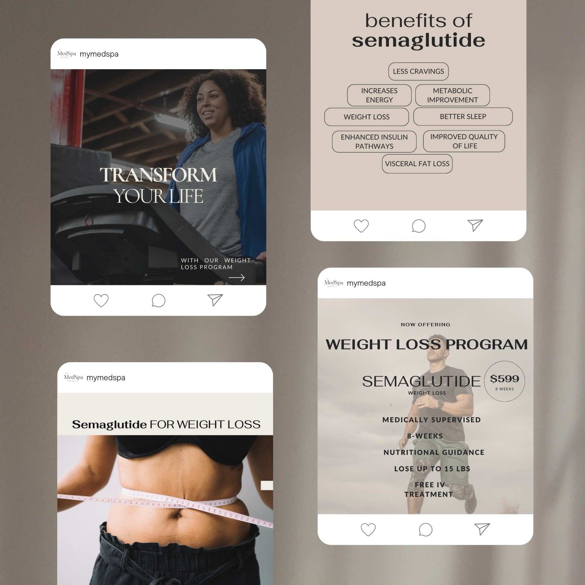 Semaglutide Weight Loss Social Templates | MedSpa Marketing Shop Semaglutide Weight Loss Social Templates | MedSpa Marketing Shop