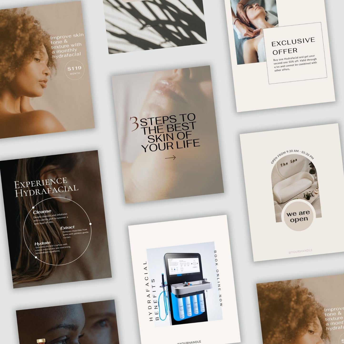medspa instagram templates